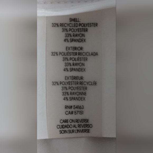 Calvin Klein Classic Fit Pants, size 4, white - Picture 7 of 8